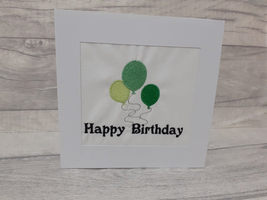 Happy Birthday Balloons Card - 6 colours available