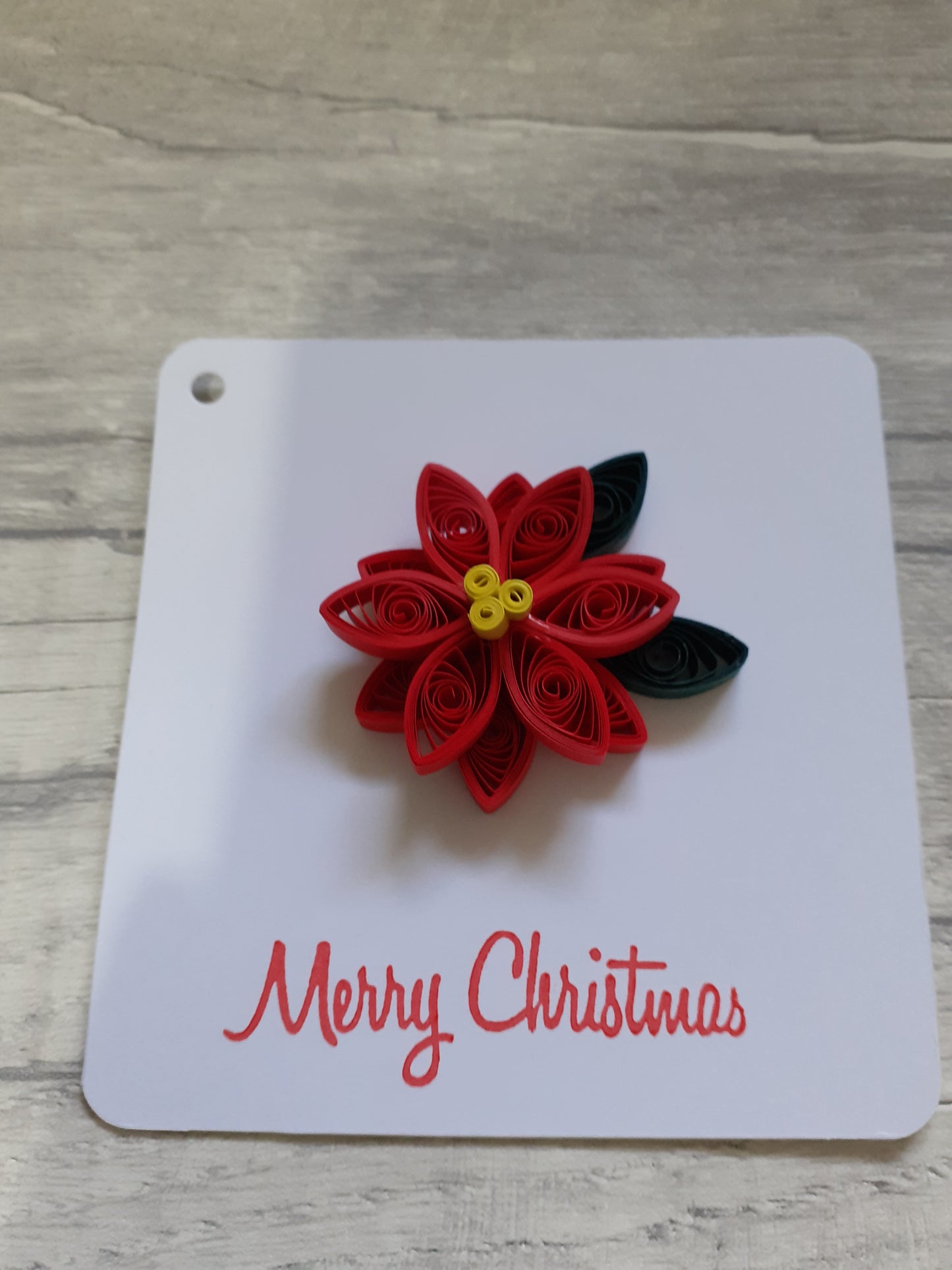 Poinsettia gift tag