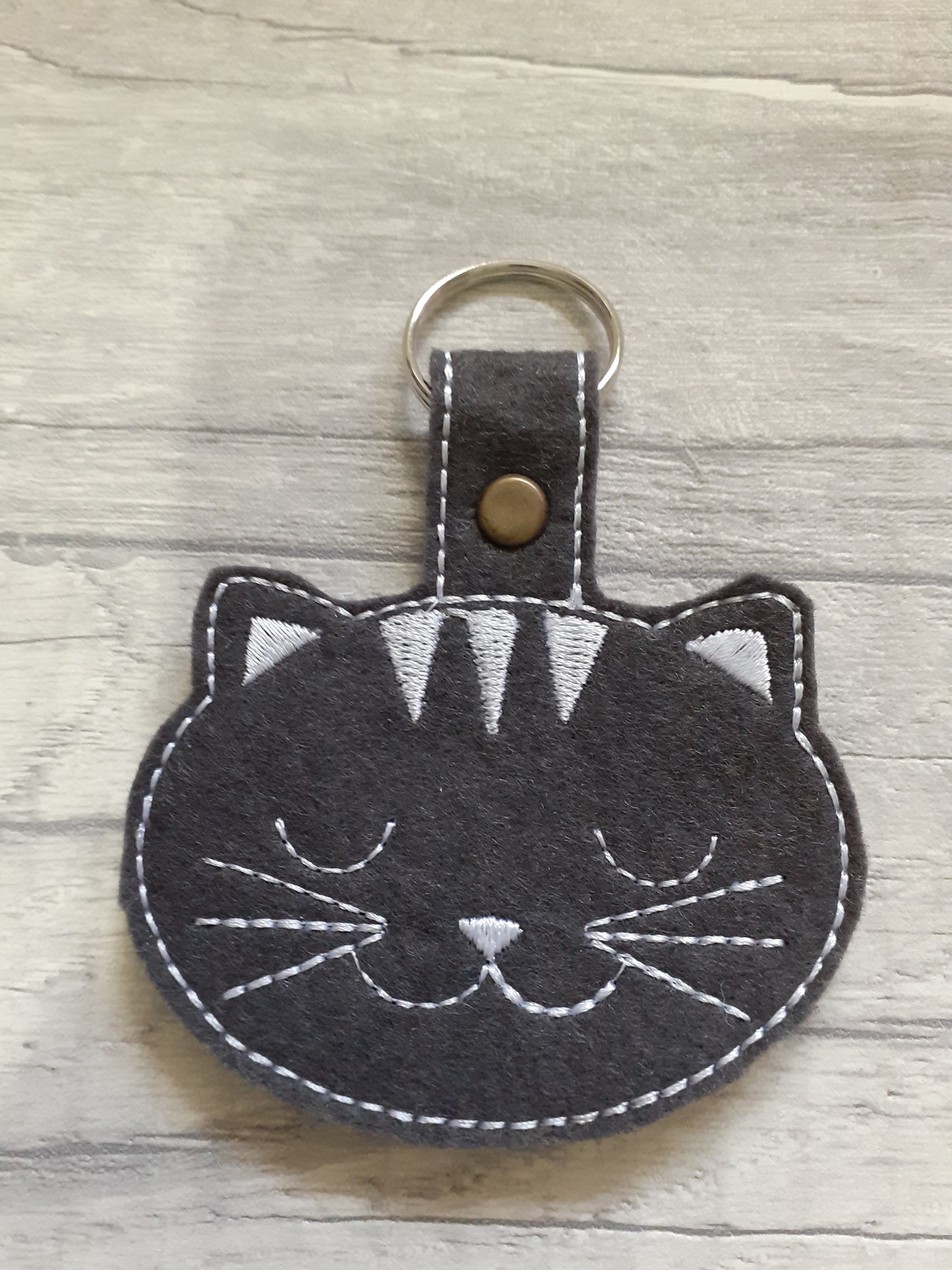 Sleeping Cat Keyring - 4 colours available