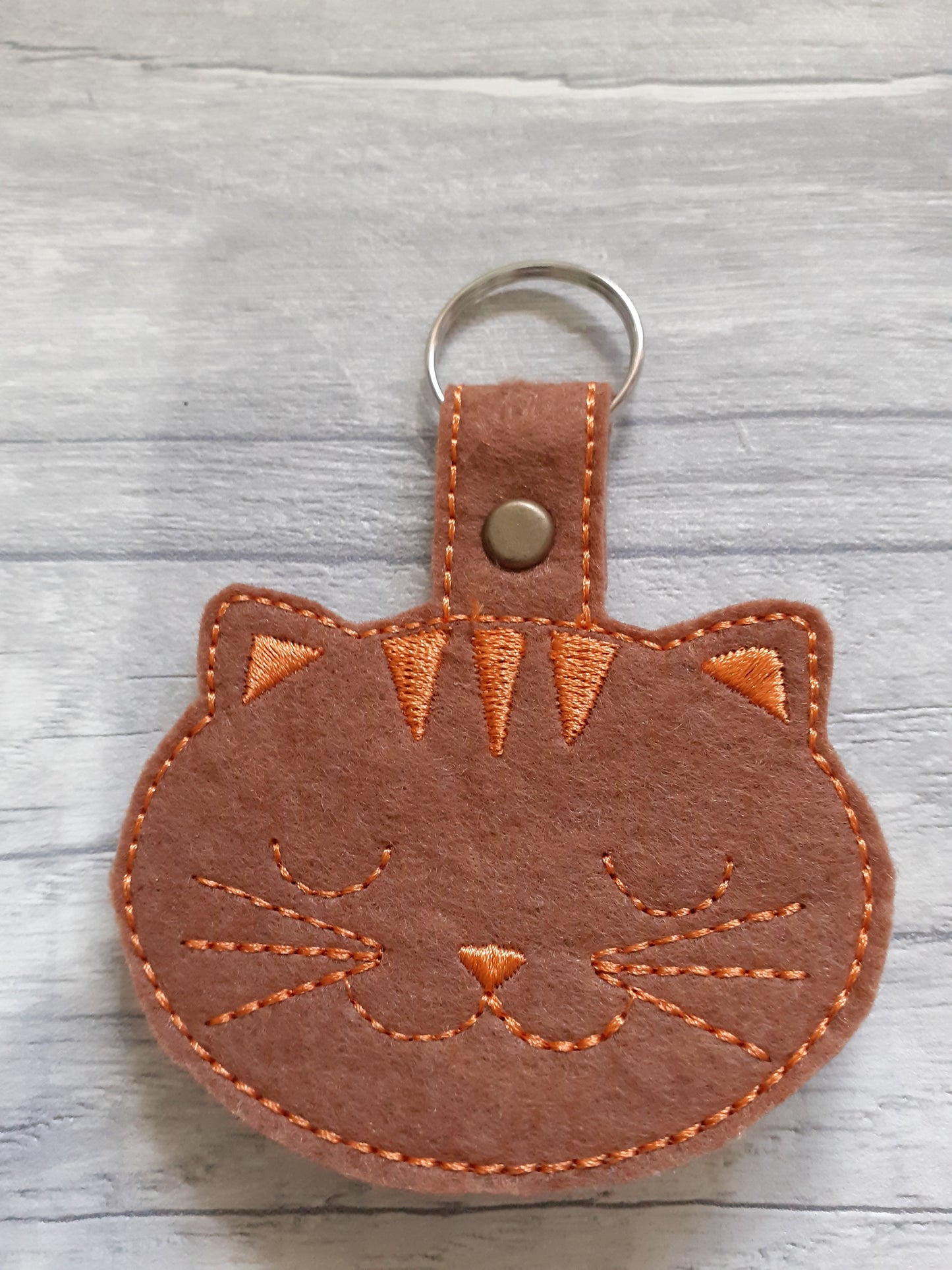 Sleeping Cat Keyring - 4 colours available