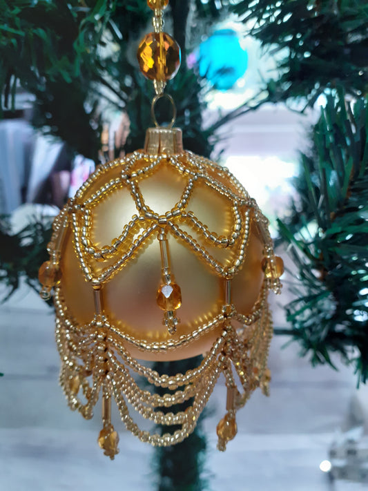 Gold Beaded Bauble