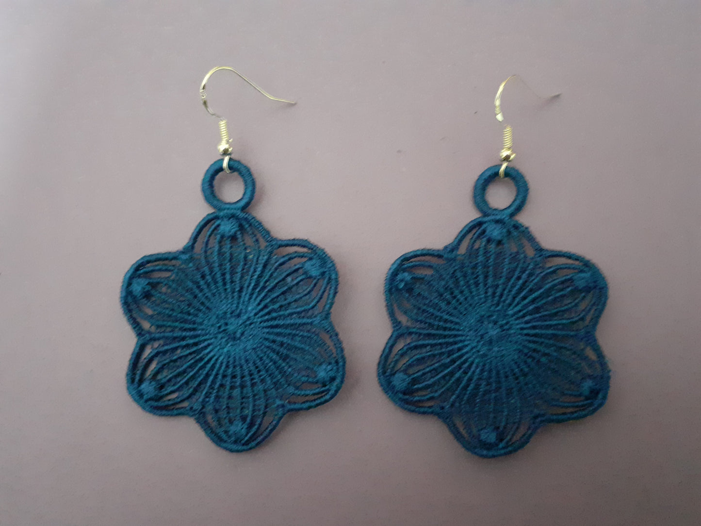 Flower Embroidered Earrings