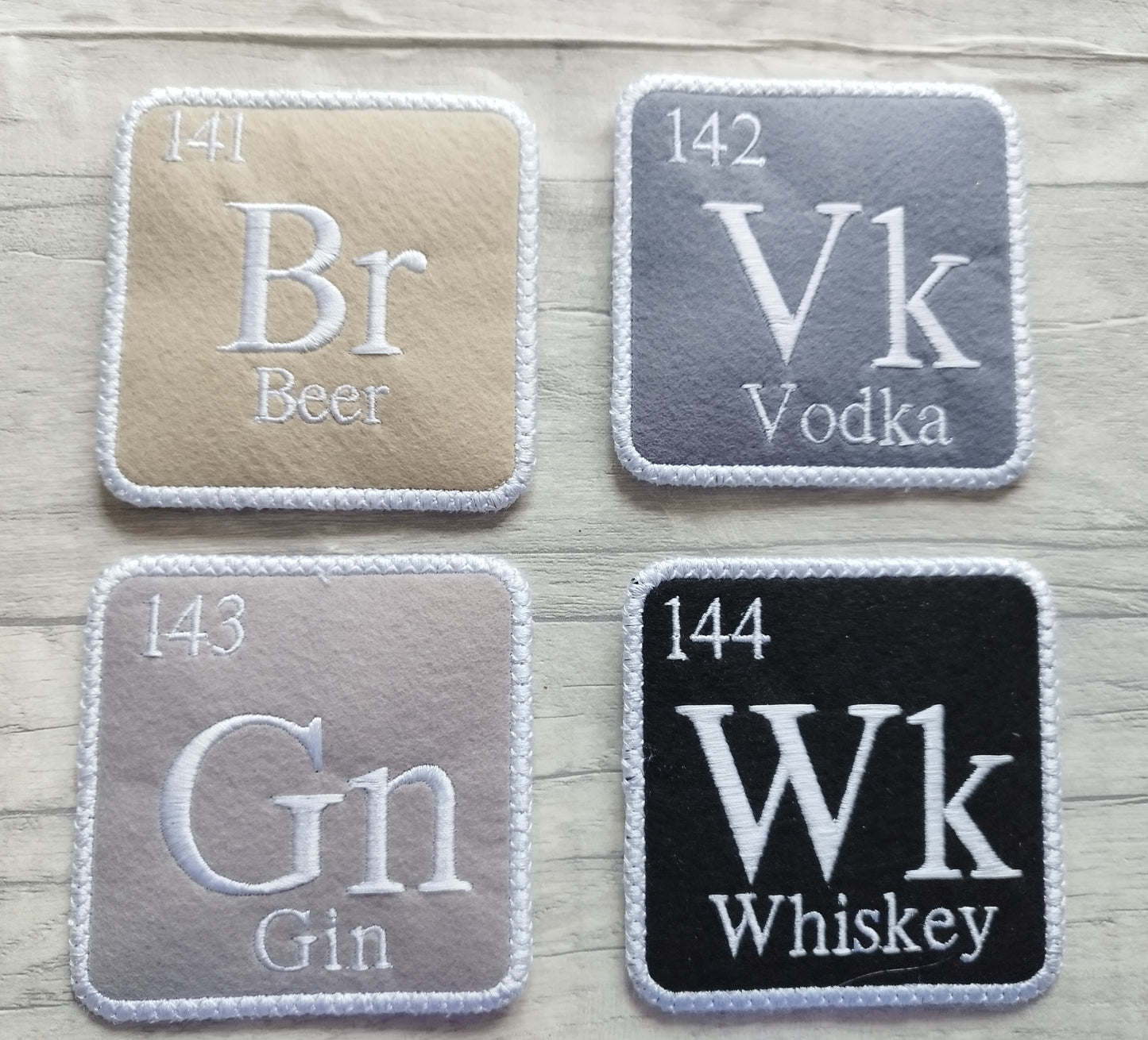 Periodic drinks coasters